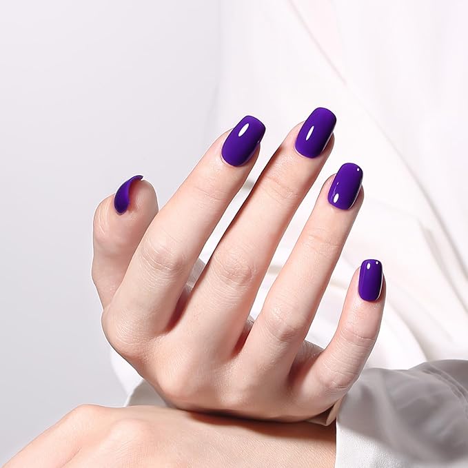 MAYCHAO 15ML Neon Purple Gel Nail Polish 1Pc Bight Purple Nail Polish Soak Off UV LED Nail Gel Polish Nail Art Starter Manicure Salon DIY at Home, 0.5 OZ