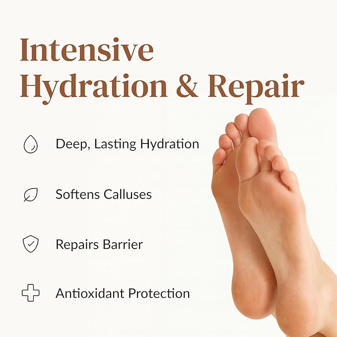 Epielle Hydrating Foot Mask 6 Pairs, Deep Moisturizing Socks for Dry, Cracked Feet, Self Care Gifts for Women, Spa Kit, Stocking Stuffers, Thanksgiving Essentials