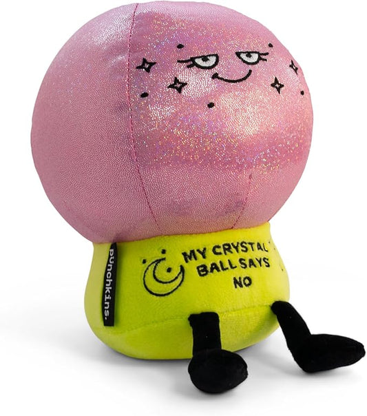 Punchkins Crystal Ball Plushie - My Crystal Ball Says No Sassy & Funny Plush Toy for Gifting