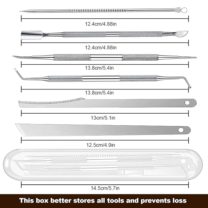 Ingrown Toenail Pedicure Tool Kit 7pcs Nail Manicure Kit Stainless Steel Nail Care Treatment for Nail Correction Polish Pain Relief true color 7 Piece Set (true color)