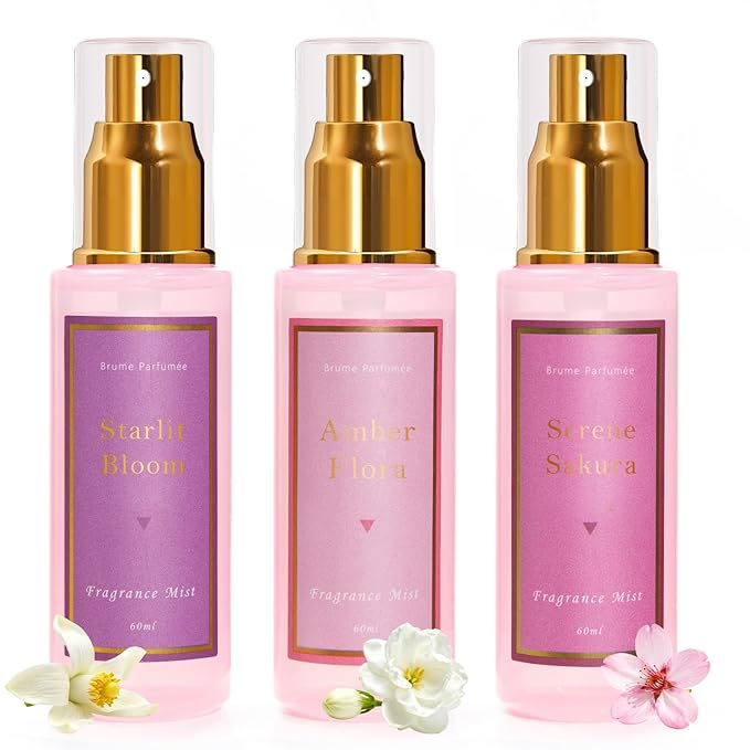 Body Spray for Women 3 Pack, Body Fragrance Mist Gift Set, Travel Size, Each 2 Fl.oz