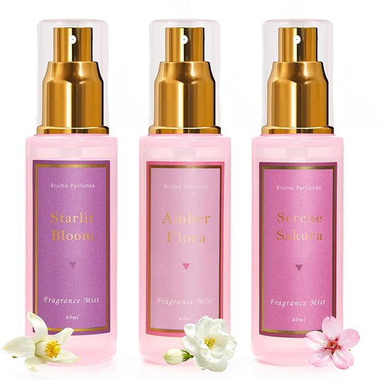 Body Spray for Women 3 Pack, Body Fragrance Mist Gift Set, Travel Size, Each 2 Fl.oz