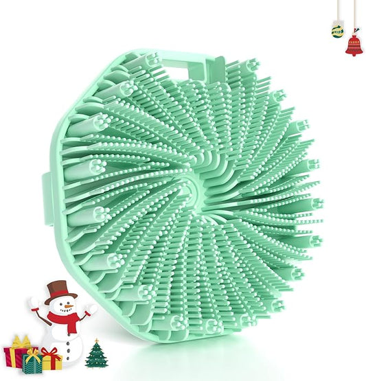 Silicone Body Scrubber, Exfoliating Body Wash Scrubbers Exfoliator, Shower Body Brush for Effective Showering Exfoliation and Gentle Massage (Green)