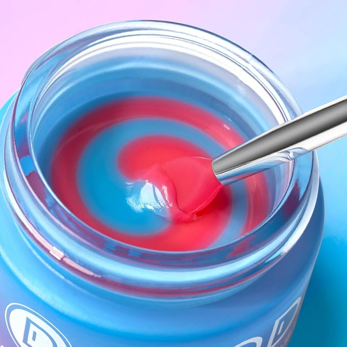 Blueberry Lip Mask Overnight, Dual-Color Lip Sleeping Mask for Reduce Fine Lines, Nourish and Hydrating Dry Cracked Skin with Vitamin C and Shea Butter -0.42 Fl Oz