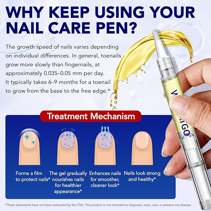 Toenail Fungus Pen | Toenail Fungus Treatment Extra Strength | 25% Undecylenic Acid, Tea Tree Oil | Toe nail Fungus Treatments for Fingernails & Toenails | 4PCS Fungal Nail Care Pen for Damaged Nails