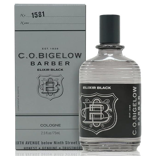 C.O. Bigelow Elixir Black Cologne for Men, Musk & Vanilla Fragrance, Long Lasting Men's Cologne, Elixir Perfume for Men, 2.5 Fl Oz