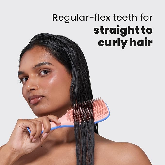 Tangle Teezer Ultimate Detangler Brush for Wet & Dry Hair, Eliminates Knots & Reduces Breakage for All Hair Types, Apricot Blaze