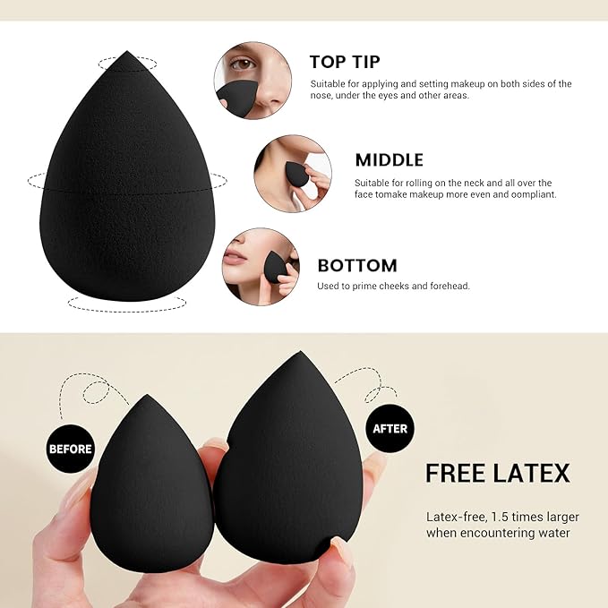 MAANGE Makeup Brush Set 38 Pcs Premium Synthetic Makeup Brushes For Foundation Powder Concealers Blush Eye shadows Make up Brushes Kits - Black