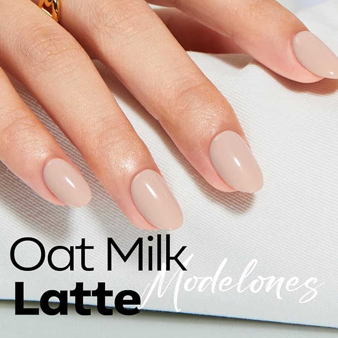 modelones Nude Gel Nail Polish Ivory Elegant Color Gel Polish Soak Off LED Nail Lamp Manicure Salon 15 ML