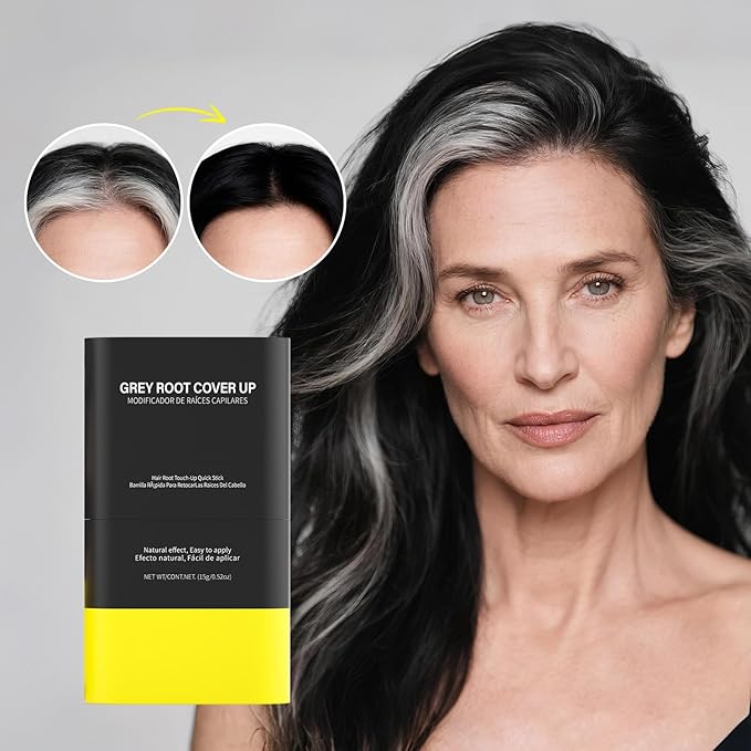 Gowwim Root Touch up Powder, Instantly Gray Hair Cover up Hairline Powder for Women & Men Waterproof and Sweatproof Root Cover Up Long-Lasting for Thinning & Loss Hair (dark brown5, 15g)