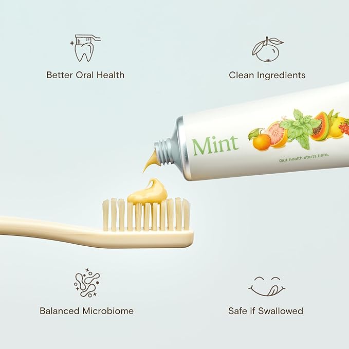Revitin Toothpaste | Fluoride-Free Prebiotic Mint Tooth Gel | No SLS, Gluten Free, Dye Free, GMO Free, No Sweeteners | Non-Toxic, Kid Approved