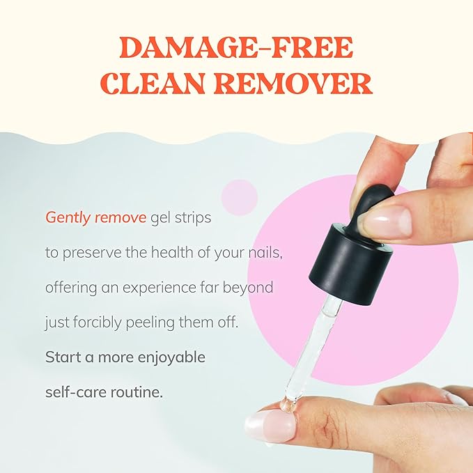 Heyhae Got To Go Remover - Semi-Cured Gel Nail Strip Remover | Non-drying Hypoallergenic Solution | Gentle and Moisturizing Acetone Free Formula