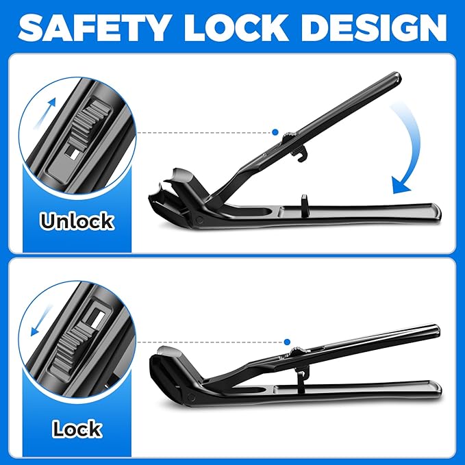 Toenail Clippers for Thick Toenails for Seniors, Angled Large Toe Nail Clippers Set for Men, Heavy Duty Ingrown Toenail Clippers with Wide Opening, Long Handle, Ergonomic Head, Gifts for Men & Women