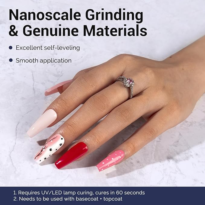 MelodySusie Fleurwee Plant Based 4pcs Gel Nail Polish Hema Free 21 Non Toxic Long Lasting Pink Shades Nail PolishNo Chip Nail Art Salon DIY Gifts for Women Gel Manicure Kit