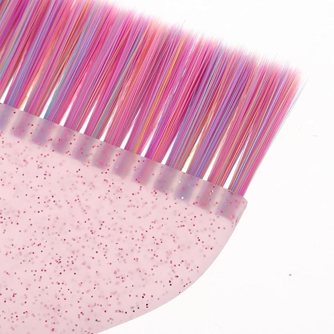 minkissy 3pcs Hair Dye Brush Set with Long Tail Glitter Handles Hair Dye Brush for Salon Barber Home Hair Dyeing Coloring Brush Hair Highlighting Kit