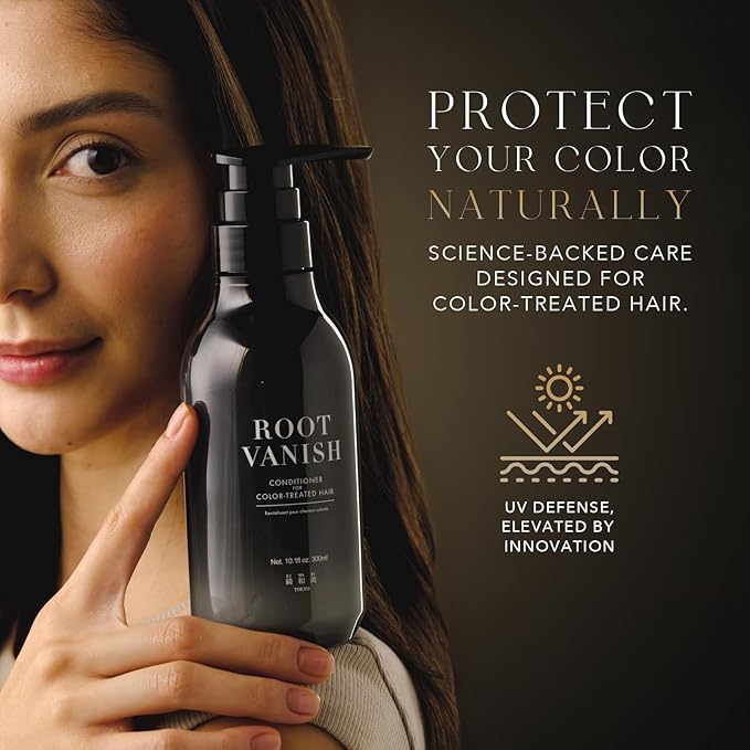 Kiwabi Root Vanish Hair Conditioner for Women – Conditioner for Color Treated Hair – UV Protection & Anti-Fade Formula – Hydrating & Strengthening – Sulfate-Free and Fragrance-Free