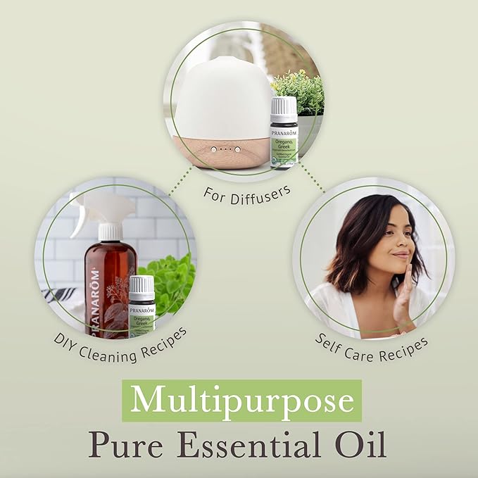 Pranarom - Oregano Essential Oil (5ml) - 100% Pure Natural Therapeutic Grade Essential Oil for Diffusing and Cleaning | USDA and ECOCERT Certified Organic