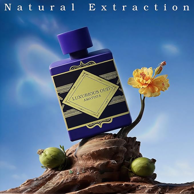 Luxurious Oud Amatist Men's Cologne – Eau De Parfum – Long Lasting Arabic Oud Perfume Oil – 100ml