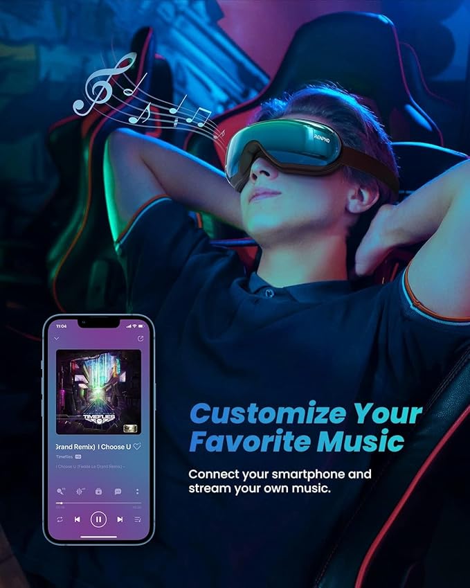 RENPHO Eyeris 1 Eye Massager with Heat, Birthday Gifts Eye Mask for Mom Dad Women Men Her Him, Smart Sleep Mask with Voice for Relax, Reduce Strain