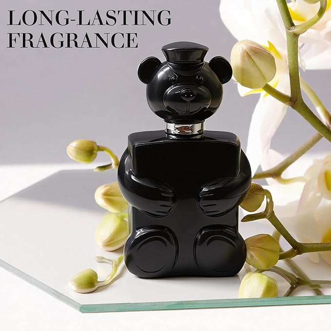 HONEY BEAR BLACK Long-Lasting Cologne for Men | Fresh Citrus & Woody Scent | Eau de Toilette 100ml Spray | Day to Night Fragrance