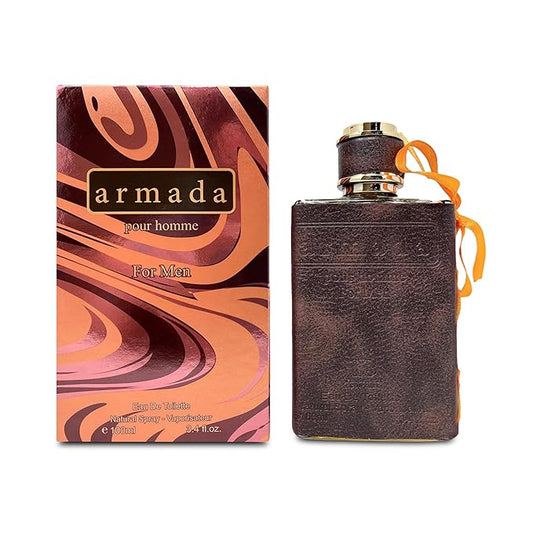 Armada Sensual Woody Fragrance for Men | Long Lasting Cologne Aromatic Scent, Eau de Parfum Natural Spray - Great Holiday Gift, 3.4 Fl Oz/100 Ml