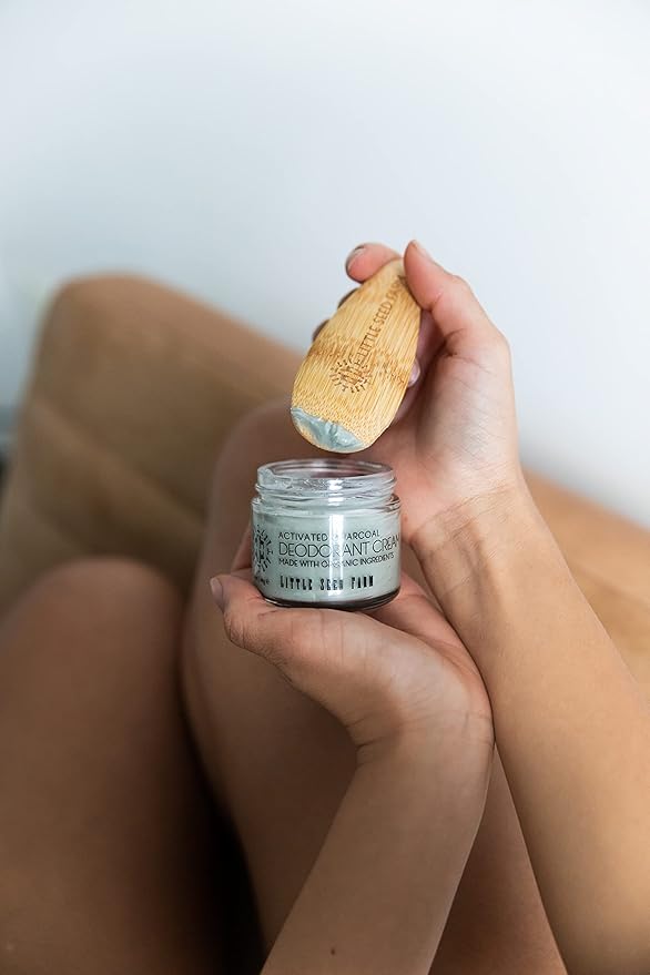 Little Seed Farm All Natural Deodorant Cream - Activated Charcoal - Aluminum Free Deodorant for Women or Men, Net Wt. 2.4oz | 68g