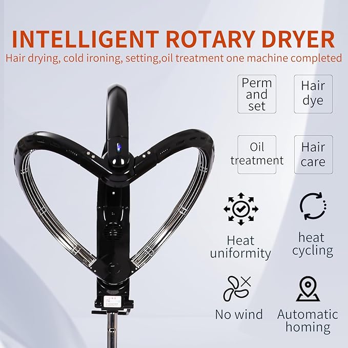 Beauty Salon Hair Processor Professional Stand Hair Steamer Electric Hair Perm Machine Head Massage Color Treatment Salon Styling Tool