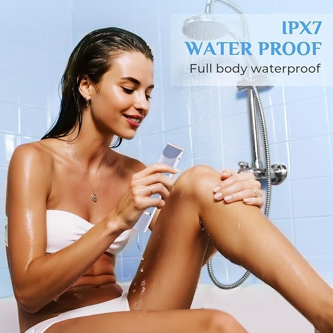 2025 New 2-in-1 Electric Bikini Trimmer for Men - Dual Head Electric Razor,Waterproof Painless Bikini Shaver, Pubic Hair Trimmer for Private Area & Body Hair, Christmas Gifts for Men，Blue