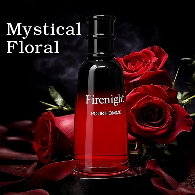 Firenight Long-Lasting Cologne for Men | Spicy Citrus - Bergamot, Lemon, Nutmeg Scent | Eau de Toilette 100ml Spray | Day to Night Fragrance