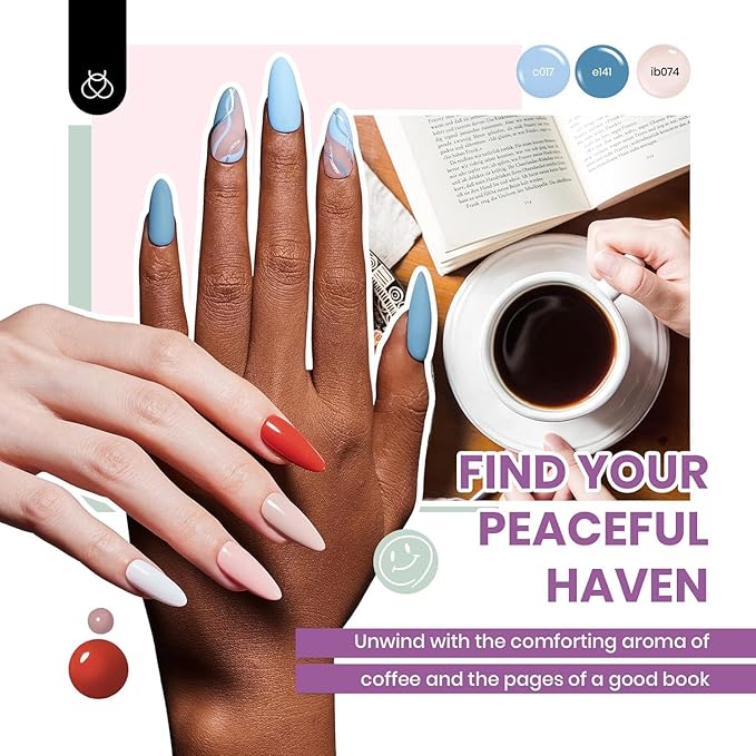 Beetles 85 Pcs Gel Nail Polish Kit with U V Light 55 Colors Gel Nail Kit for Beginners with Everything at Home Manicure Winter Nail Art Jelly Nails Emotional Spectrum Collection