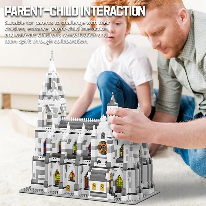 Miniature Building Blocks Cologne Cathedral Model Set (3598 Pieces) - Building Toys, Suitable for Children and Adults as Gifts