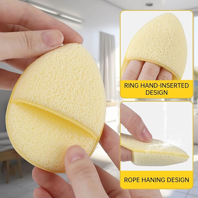 6Pcs Facial Sponges Set, Cleansing Puff, Colorful Facial Sponges for Face Wash, Reusable Makeup Remover Exfoliating Pads for Daily Cleansing