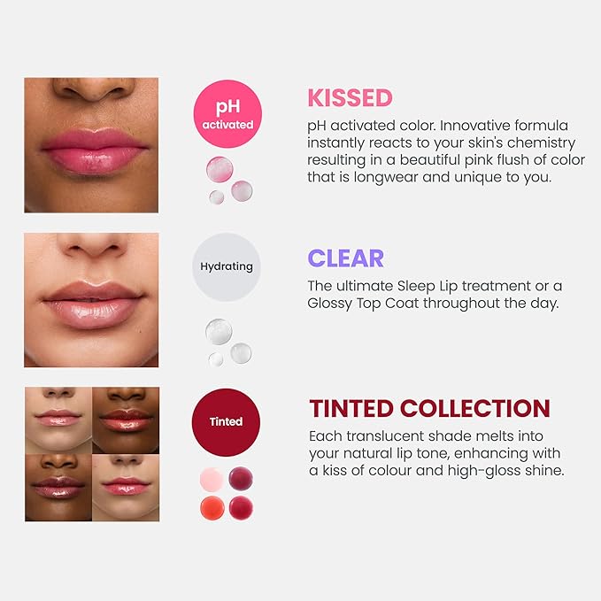 Wonderskin Lip Oil Rehab Serum - Tinted Lip Oil, Hydrating, Moisturizing, and Non-Sticky Coral Pink Tint Serum for Dry Lips (Lover)