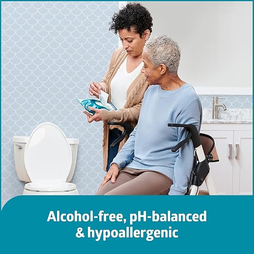 Medline ReadyFlush Flushable Wipes, 540 Wipes (60 Wipes, 9 Tubs), Scented, Biodegradable Flushable Incontinence Wet Wipes for Adults with Aloe, Hypoallergenic and pH-Balanced Personal Cleansing Cloths