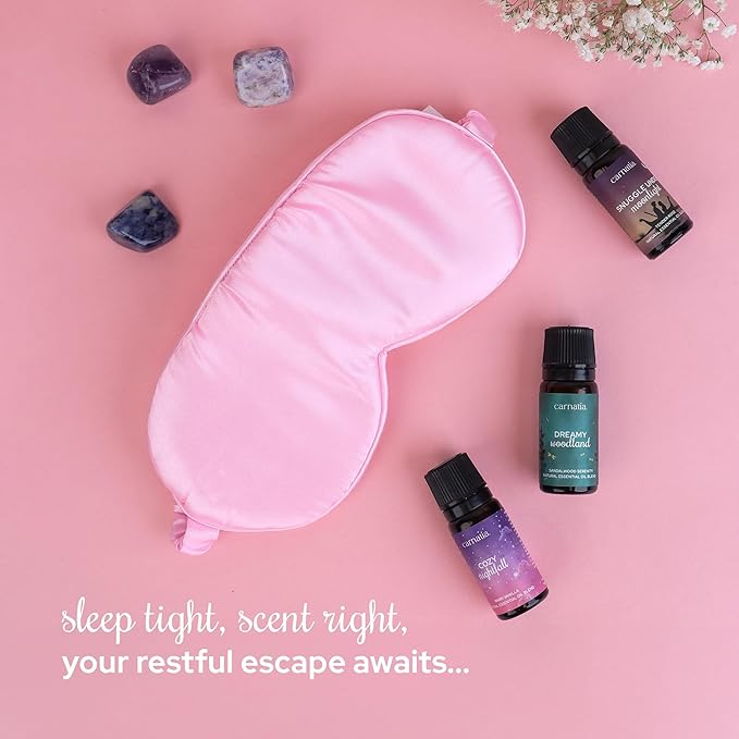 Carnatia Sleep Essentials Essential Oil Set – 100% Pure & Natural Aroma Blends for Deep Sleep, Stress Relief & Relaxation | Calming Oils for Diffusers, Pillows & Bedtime Routines