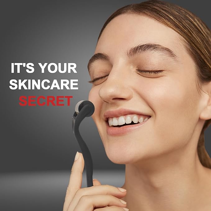 540 Titanium Derma Roller, Microneedle Roller for Men Women Home Use 0.25mm, Derma Skin Care Tool