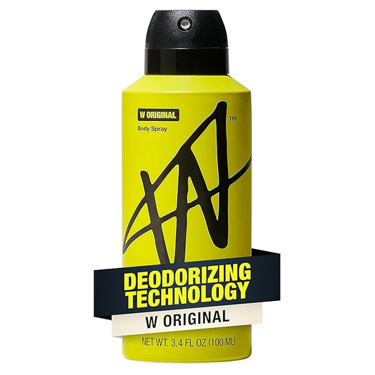 W Jake Paul Original Body Spray for Men, Odor Blocking Body Deodorant, Long Lasting Protection, 3.4 fl oz