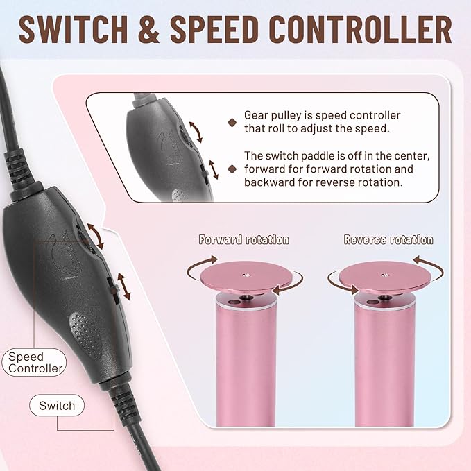 Dermawave Electric Foot File Callus Remover for Feet, Professional Foot Scrubber Sander Grinder for Dead Skin Cracked Heel, Pedicure Tool with 60 Sandpaper Discs for Men & Women