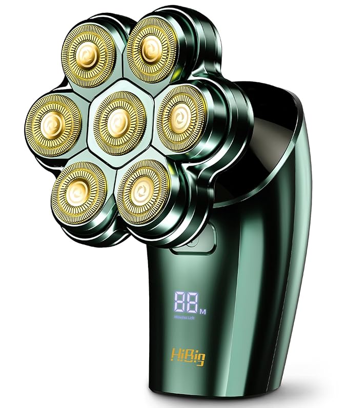 Head Shavers for Bald Men - 7D Arc Electric Razor with Magnetic Detachable Head, Waterproof Wet Dry 5-in-1 Electric Shaving & Grooming Kit, LED Display Rechargeable Head & Body Hair Shaver