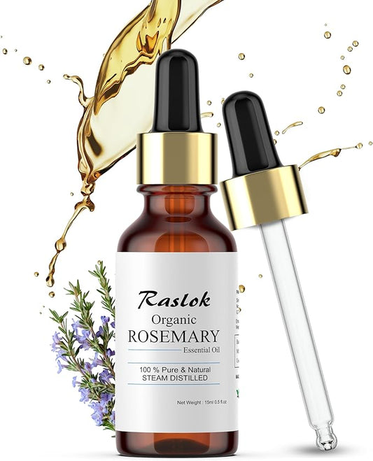 Rosemary Essential Oil | 100% Pure & Natural Steam Distilled | Aromatherapy & Scalp Massage Oil | No Additives or Fillers | 15 ml (0.5 fl oz)
