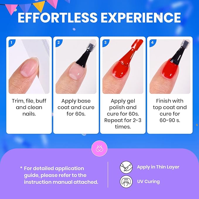 Beetles Christmas Gel Nail Polish Set, 24 Pcs Purple Blue Hot Red Gel Nail Polish Green Glitter Gel Polish Unicorn Collection Soak off UV with Glossy & Matte Top Base Gift for Women