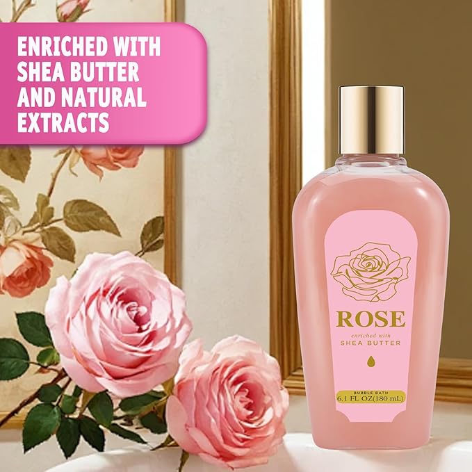 Spa Luxetique Gift Baskets for Women, Mothers Day Gifts for Mom, 11pcs Rose Sets, Relaxing Bath Sets for Women