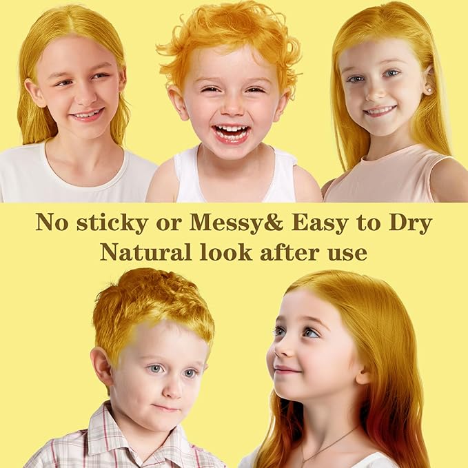 Blonde Hair Color Wax, Temporary Hair Color Wax, Temporary Hair Dye for Dark Hair, Washable, Kids, Halloween, Cosplay, Party, Girls