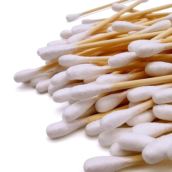 1500pcs Natural Bamboo Cotton Buds,Organic Biodegradable Cotton Swabs