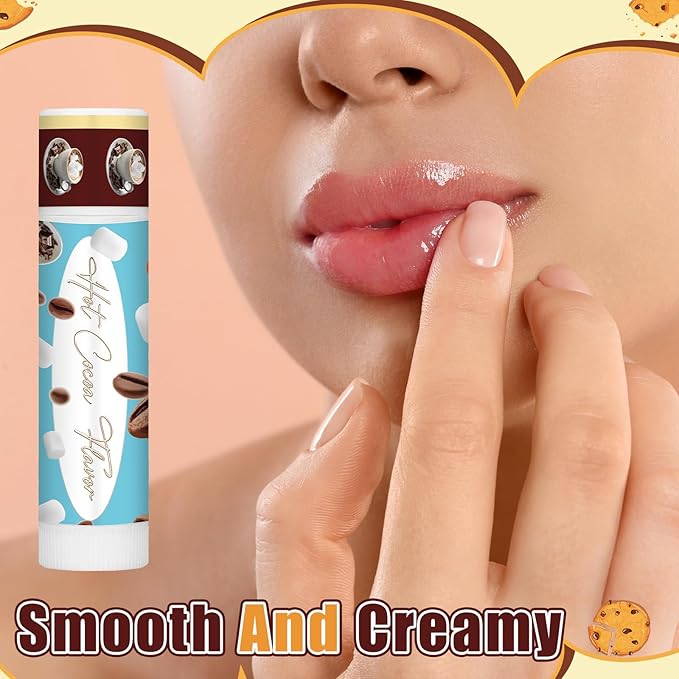 150pcs Christmas Peppermint Flavor Lip Balms Gift Bulk Candy Gingebread Hot Cocoa Cookie Cinnamon Flavor Lip Balm Favor Christmas Party Gift Stocking Stuffer for Coworker Staff Employee (Cute)