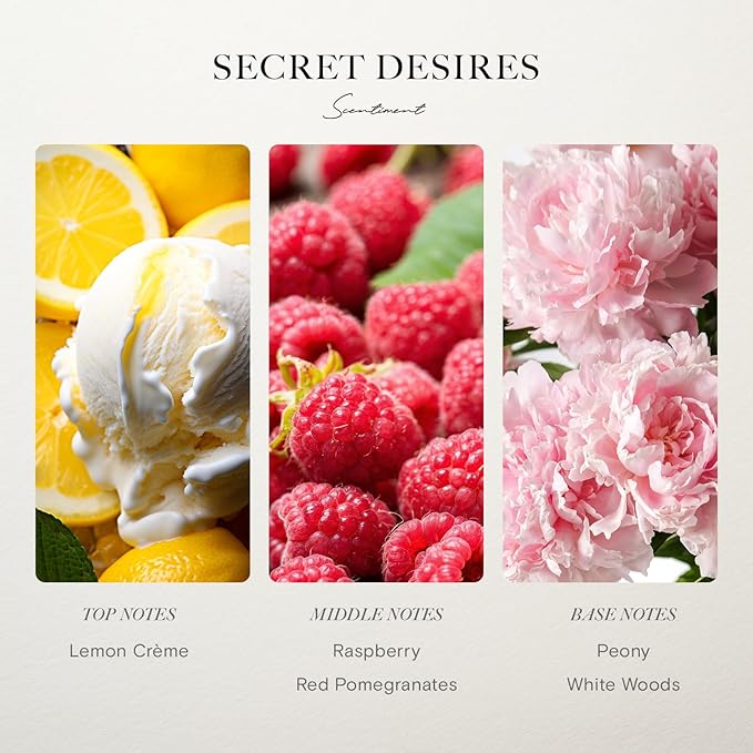 Scentiment Diffuser Oil - Secret Desires | Aromatherapy Fragrance | Inspired by 5-Star Hotels | Notes of Lemon Crème, Vanilla, Raspberry, Pomegranate & Peony (20 mL)