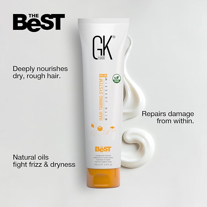 Keratin Hair Treatment Frizz Control Salon Smoothing Long Lasting Cream for All Frizzy Free Curly Dry Damaged - Professional Brazilian Complex Blowout Straightening For Silky Smooth - 3.4 Ounce