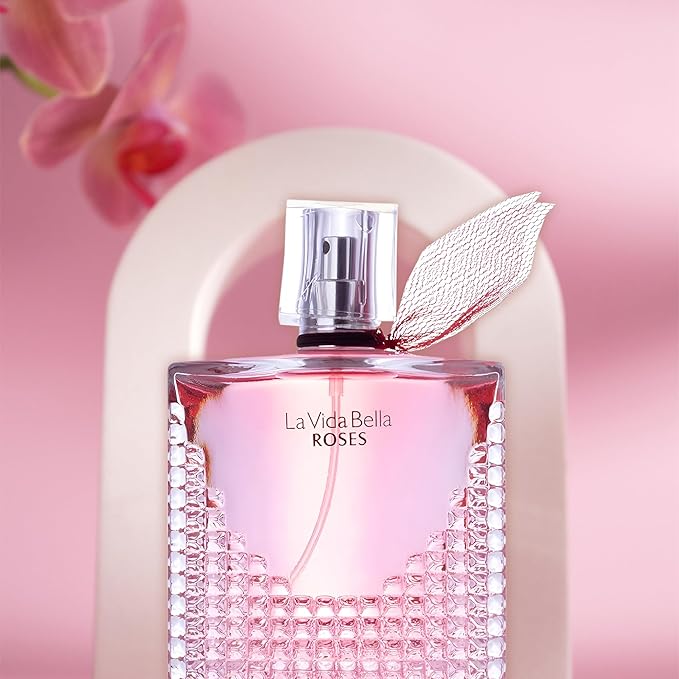 La Vida Bella RosePerfume for Women Long Lasting Fragrance Eau de Parfum Floral & Sweet Women's Perfume Daily Used 3.4 Fluid Ounce