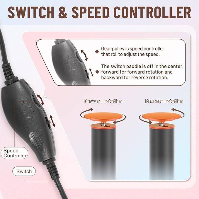 Dermawave Electric Foot File Callus Remover for Feet, Professional Foot Scrubber Sander Grinder for Dead Skin Cracked Heel, Pedicure Tool with 60 Sandpaper Discs for Men & Women