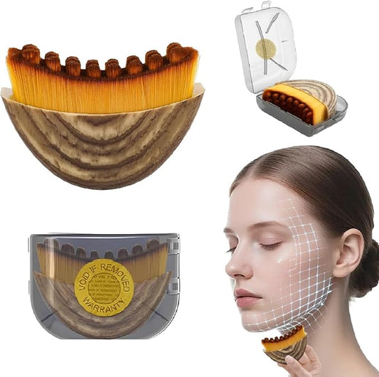 New Lymphatic Contour Face Brush,Dry Brush for Lymphatic Drainage,Soft Facial Brush for Sculpting，Anti-Puffiness, Detox & Lift, Improves Skin Glow,Cellulite for Neck, Jawline